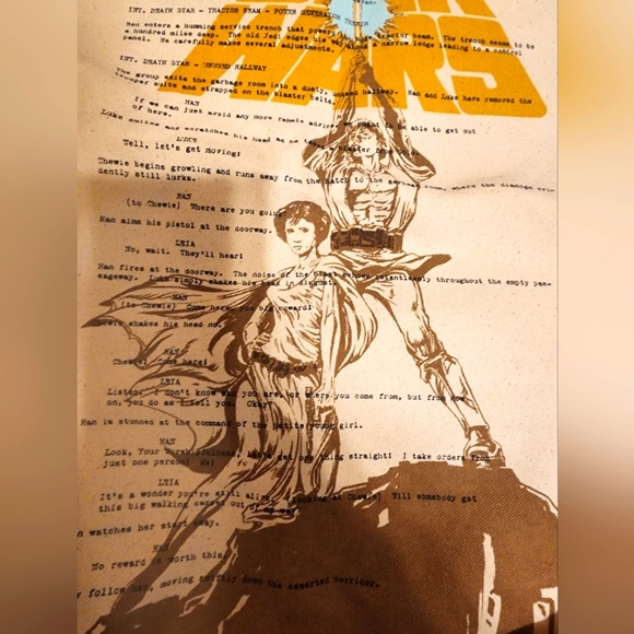 Star Wars Luke And Princess Leia Canvas Tote Bag - Picture 8 of 14